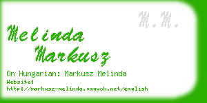 melinda markusz business card